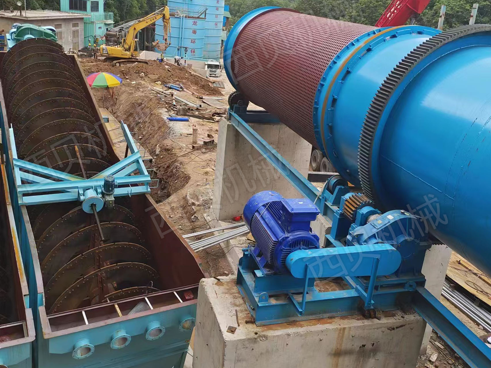 大型滾筒洗石機(jī)齒圈及光圈炸裂開焊原因和解決辦法